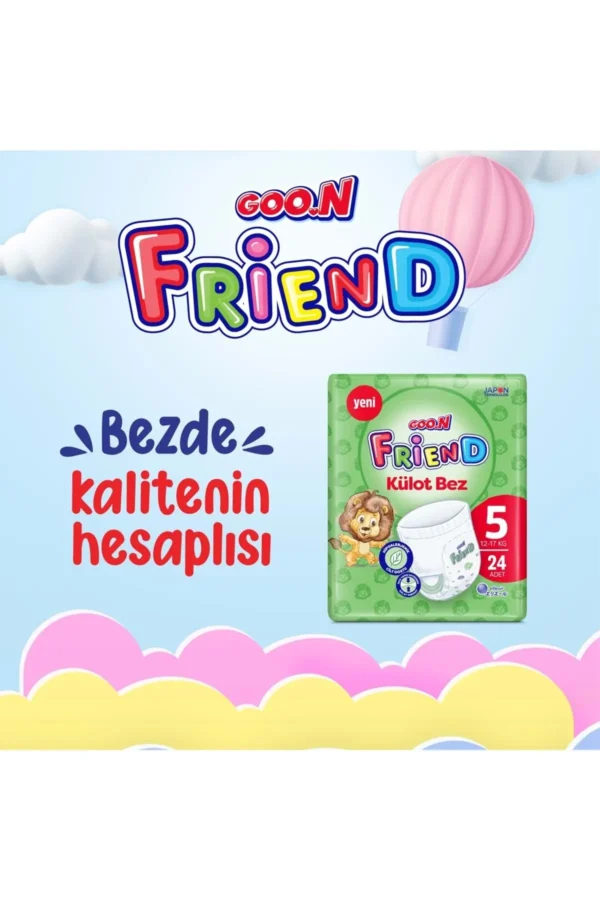 Goo.n Friend 6 Numara Külot Bebek Bezi - Cilt Dostu - 60 Adet - Görsel 3