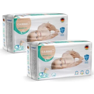 Carine 2'li Paket Premium Bebek Bezi 3 Numara Midi 42 x2